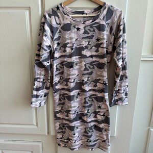 Monroe Pink/Gray/Black Camo Dress with Stars Size S